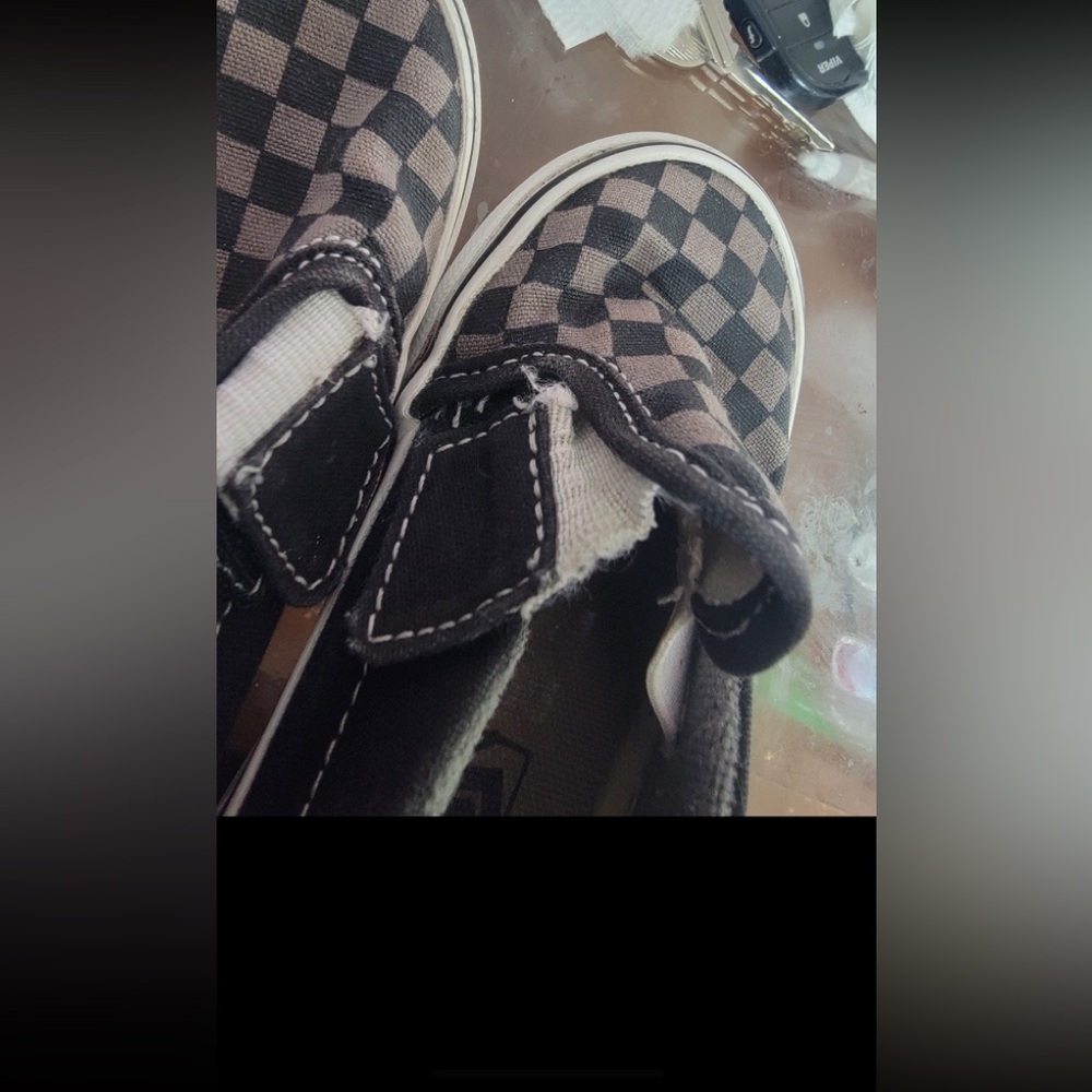 Checkered Slip-On Shoes vans for toddler